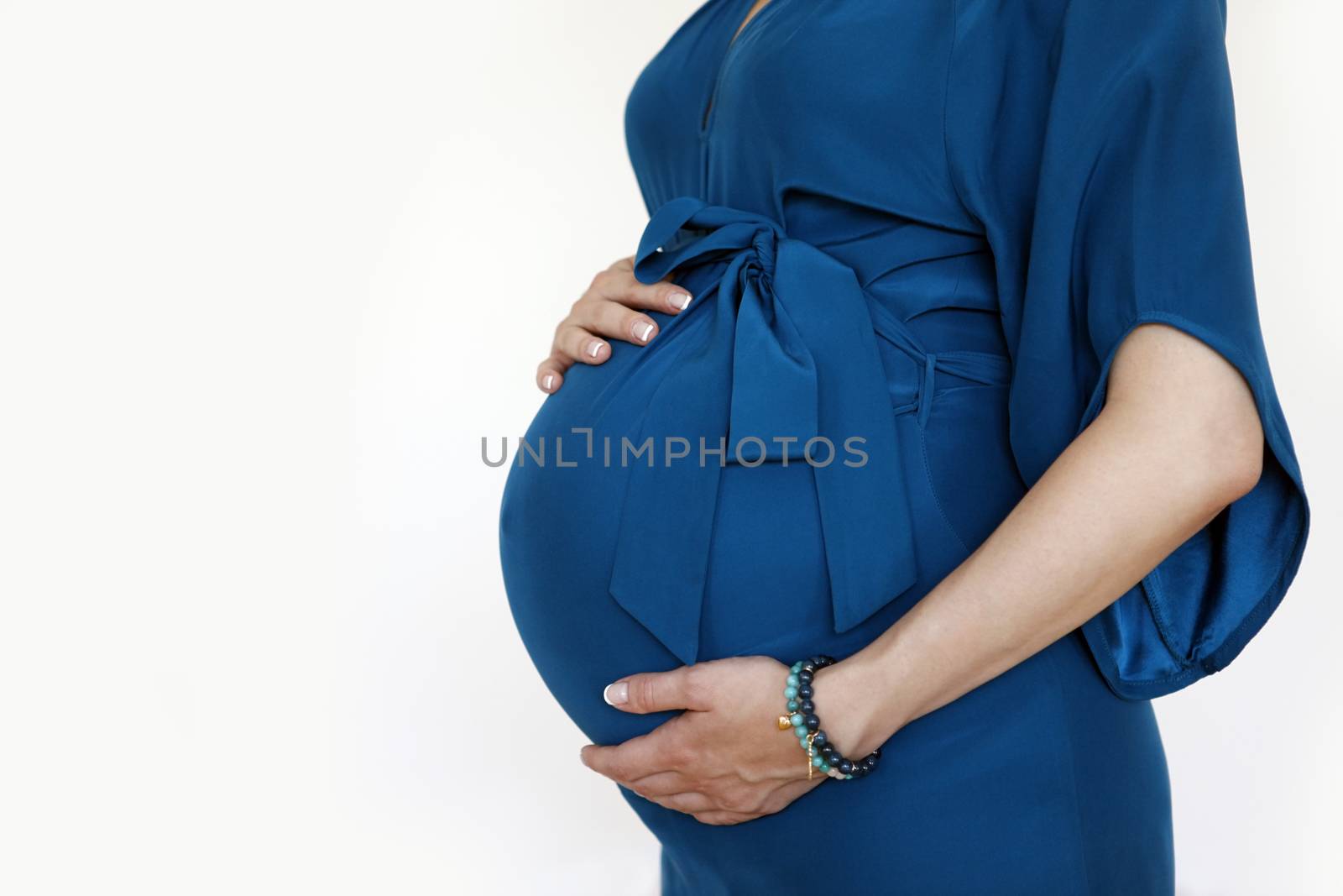 The pregnant woman on the ninth month.