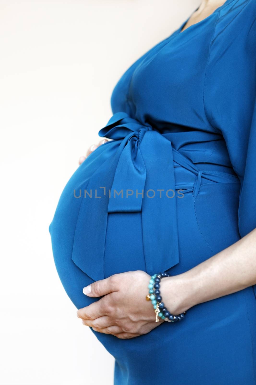 The pregnant woman on the ninth month.