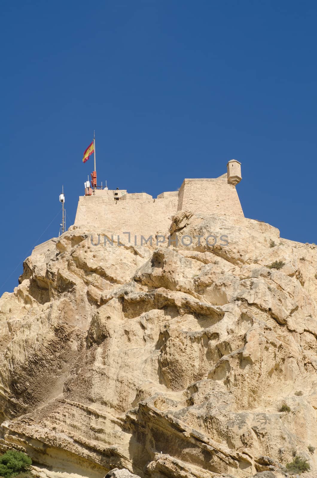 Alicante landmark fortress taken from  the old town