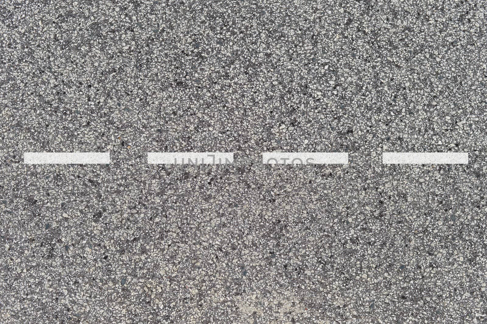 A close up shot of road markings