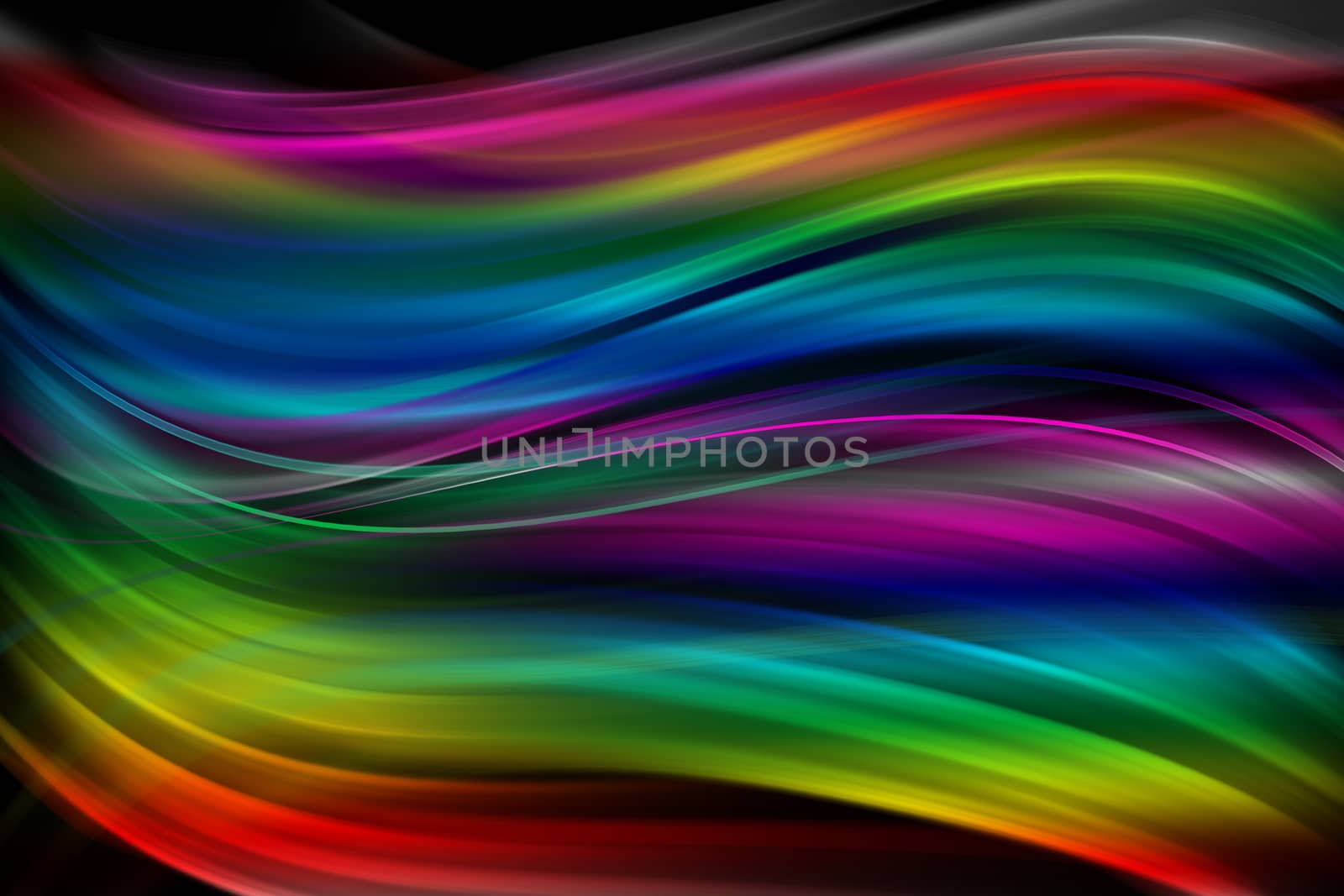 colorful abstract lines on dark background