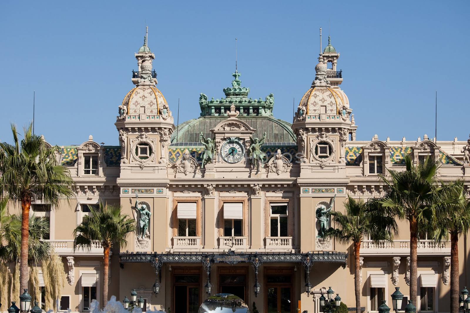 Front entrance of the Grand Casino in Monte Carlo, Monaco