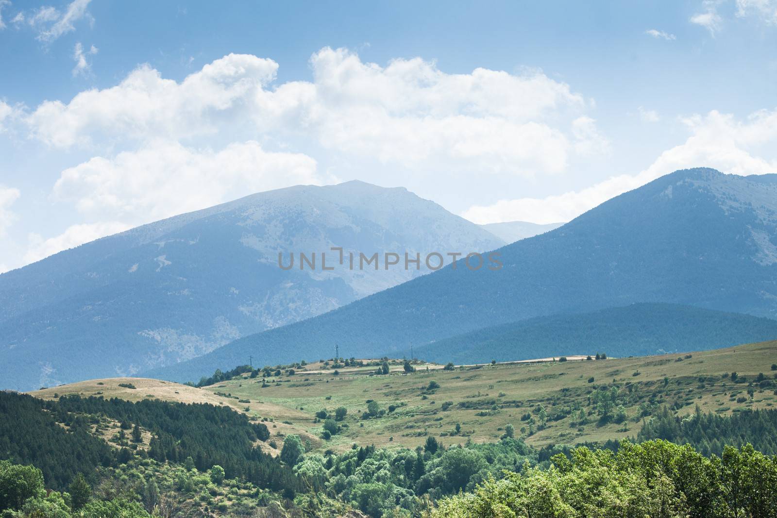 Photo of panoramic mountain view of Pyrenees, Andorra