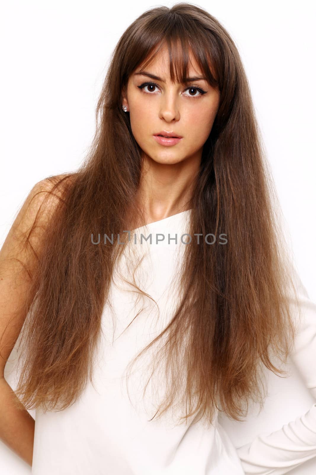 Closeup portrait of a happy young woman