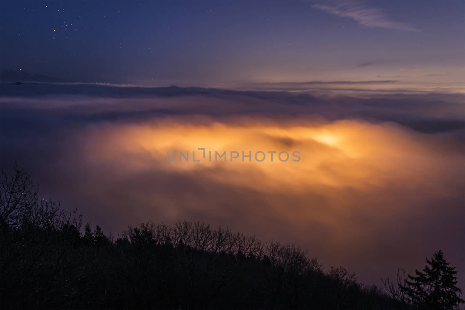 Sacred Mount of Varese, a sea of clouds