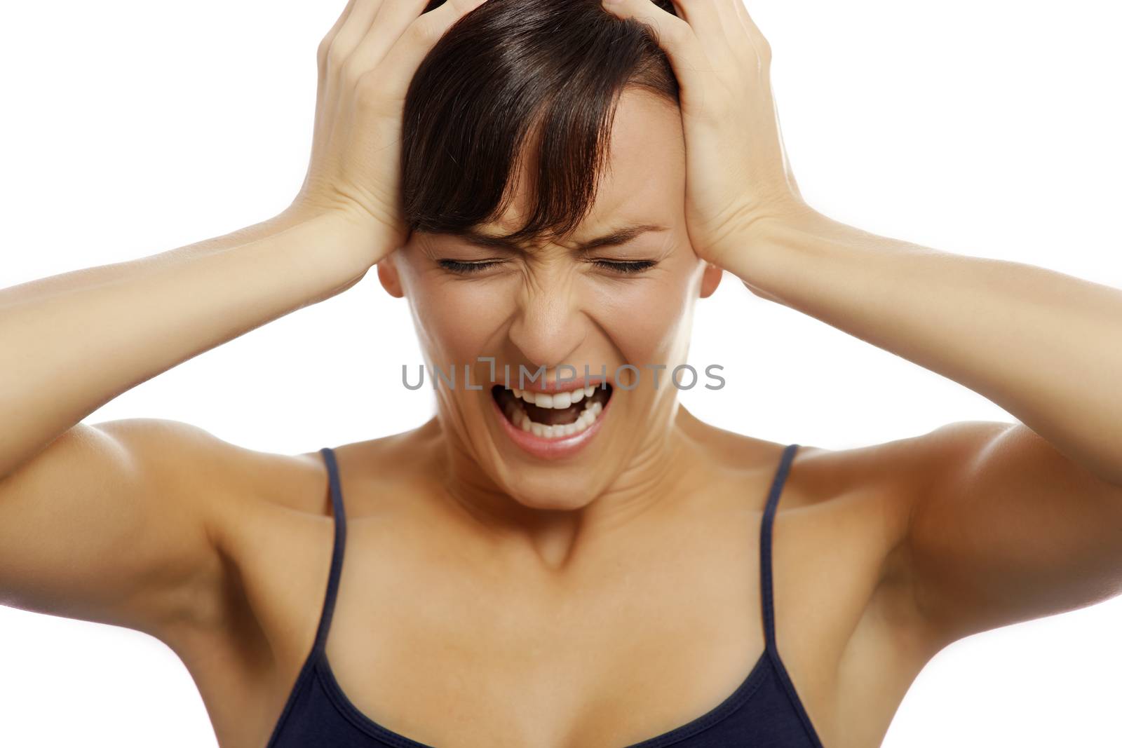 Woman screaming  by studiofi