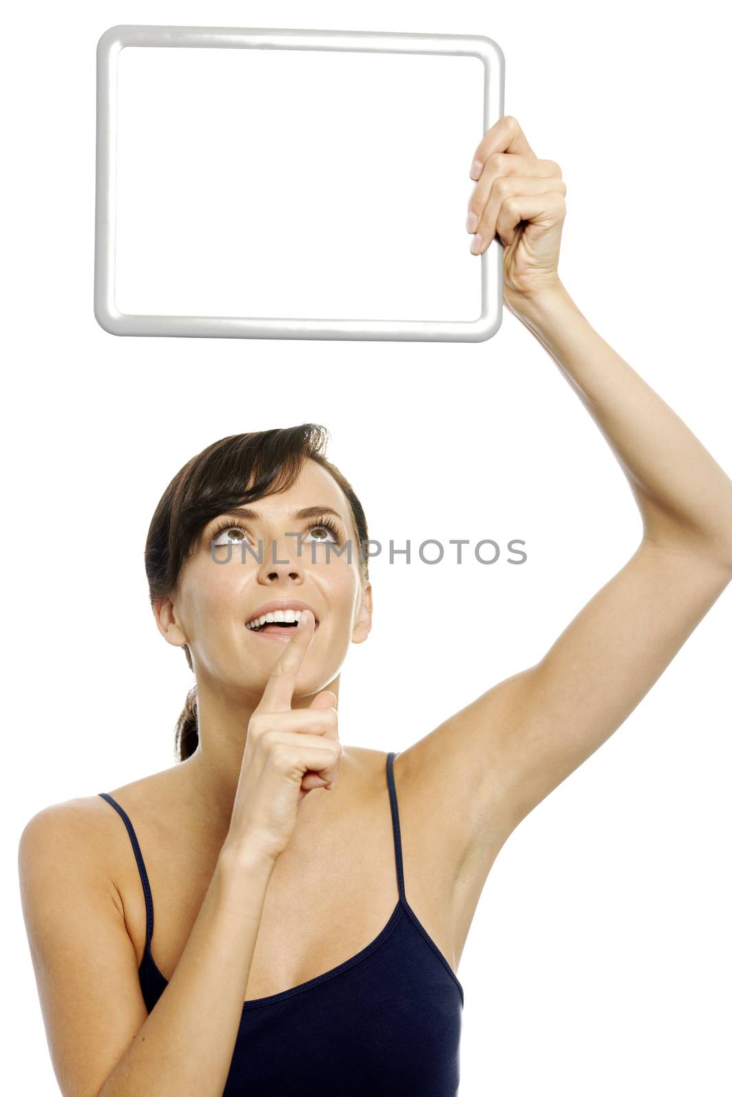 Woman holding wipe board by studiofi