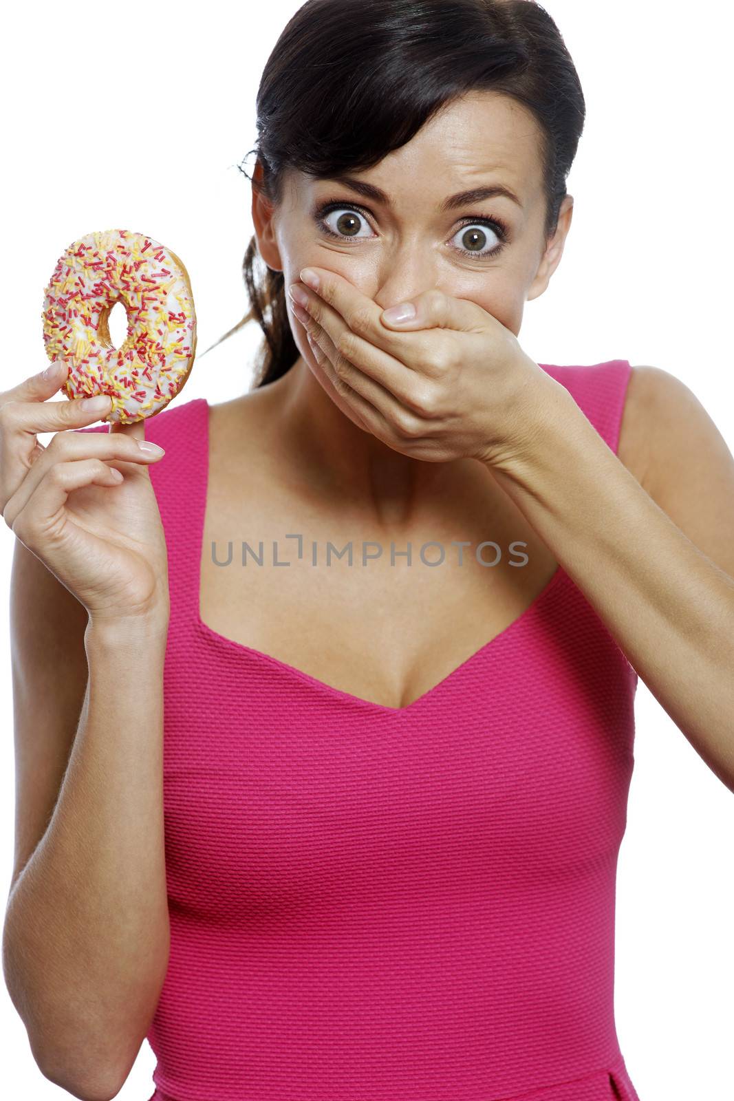 Woman with doughnut by studiofi