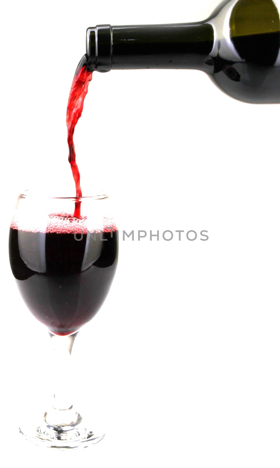 Red Wine On White Background