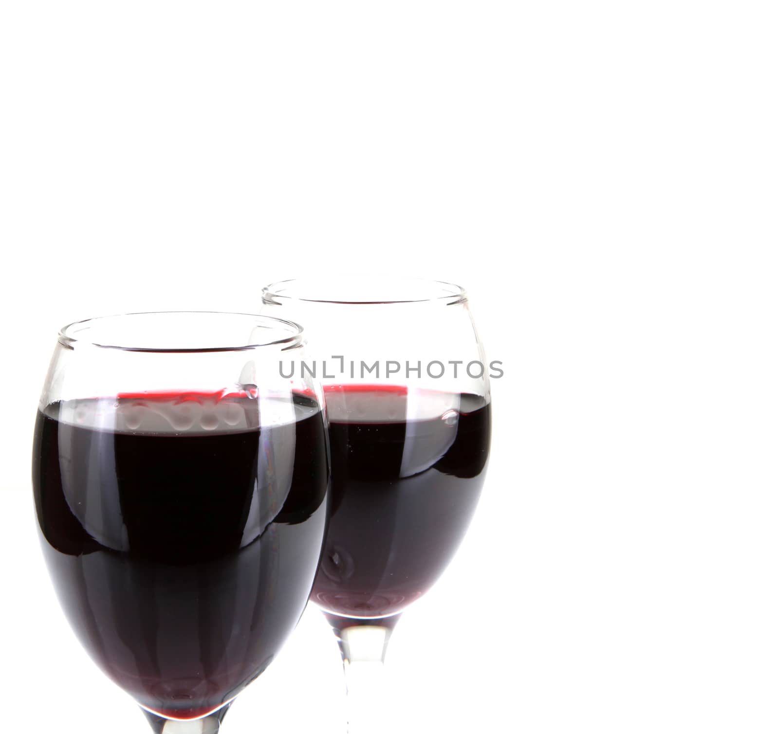 Red Wine On White Background