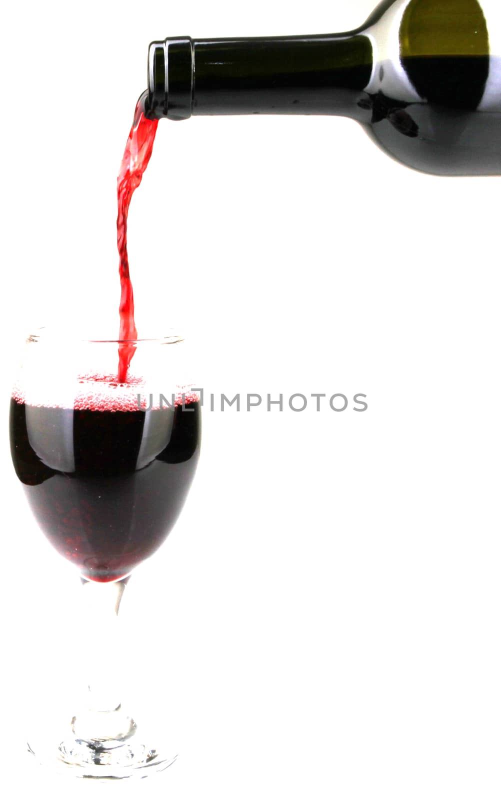 Red Wine On White Background