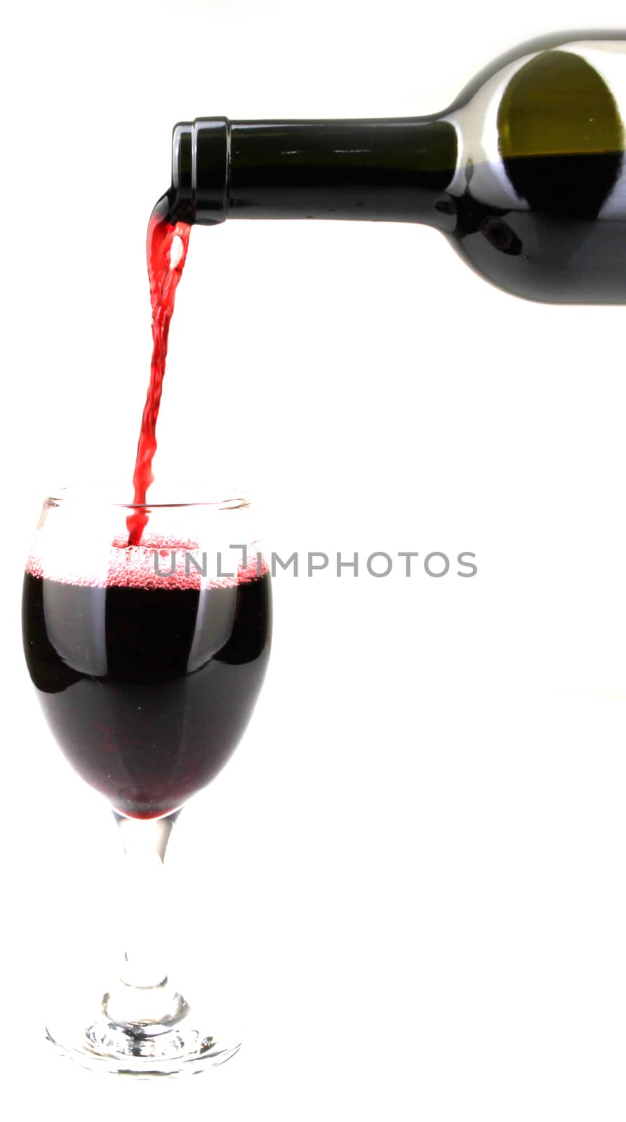 Red Wine On White Background