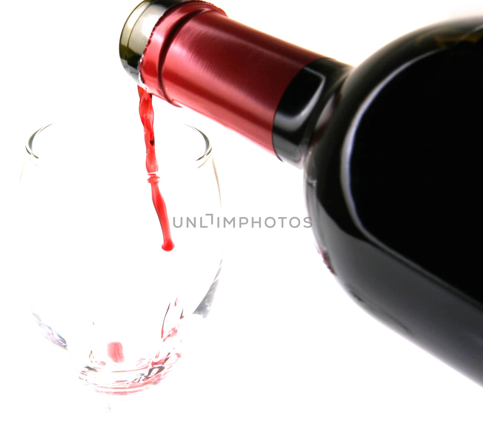 Red Wine On White Background