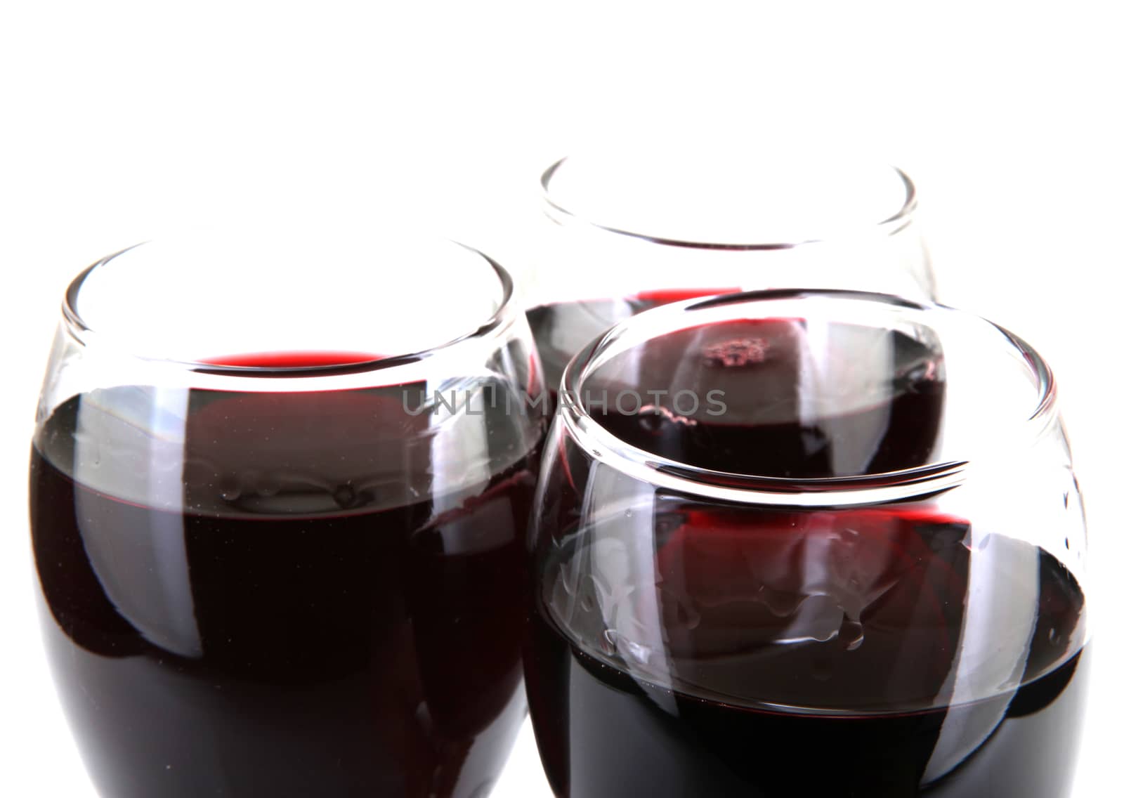 Red Wine On White Background