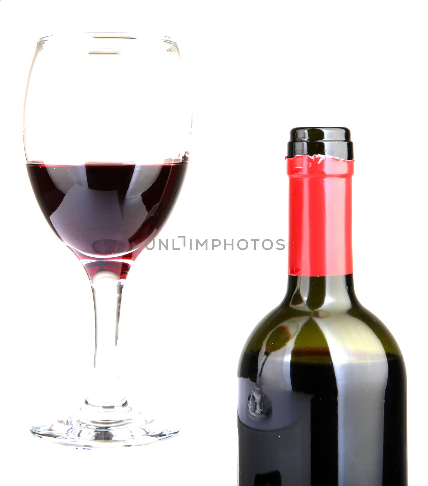 Red Wine On White Background