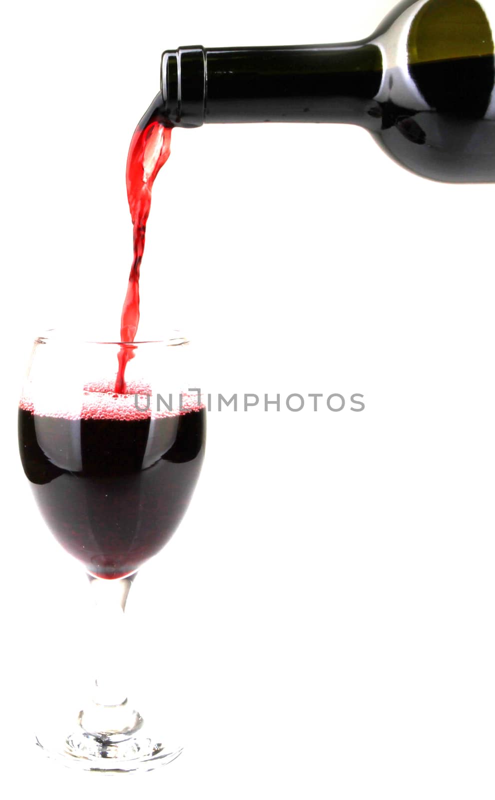 Red Wine On White Background