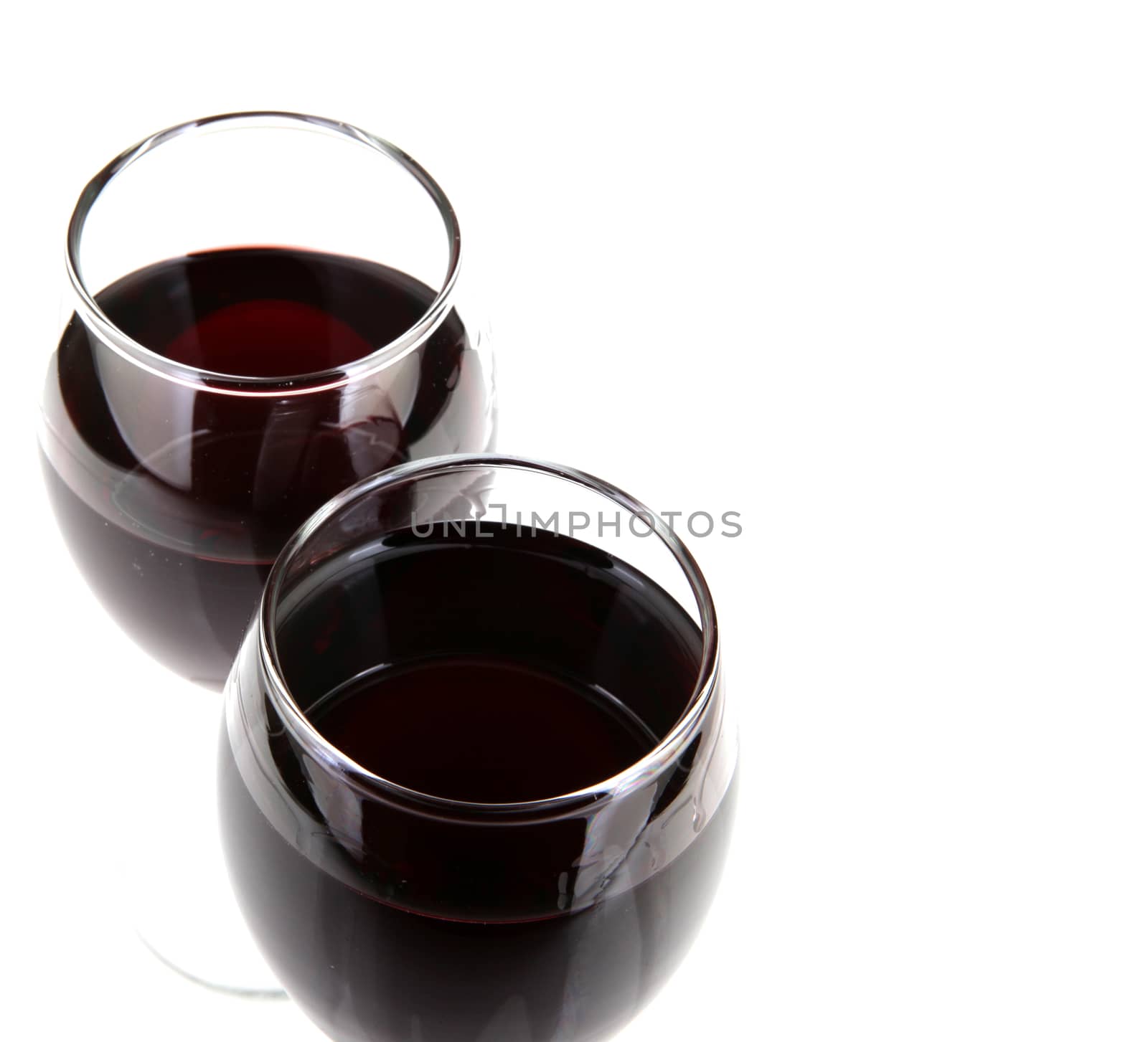 Red Wine On White Background