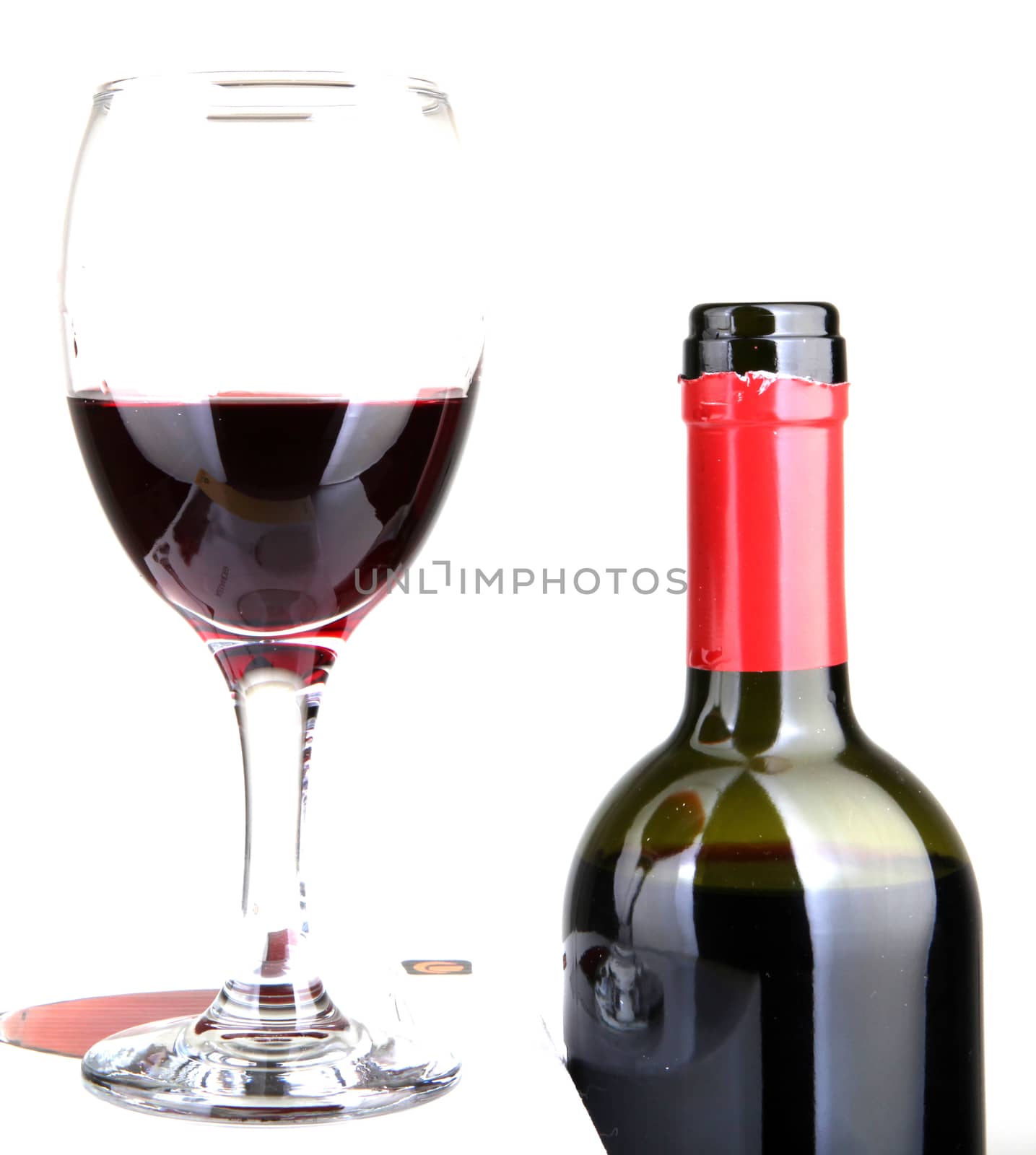 Red Wine On White Background