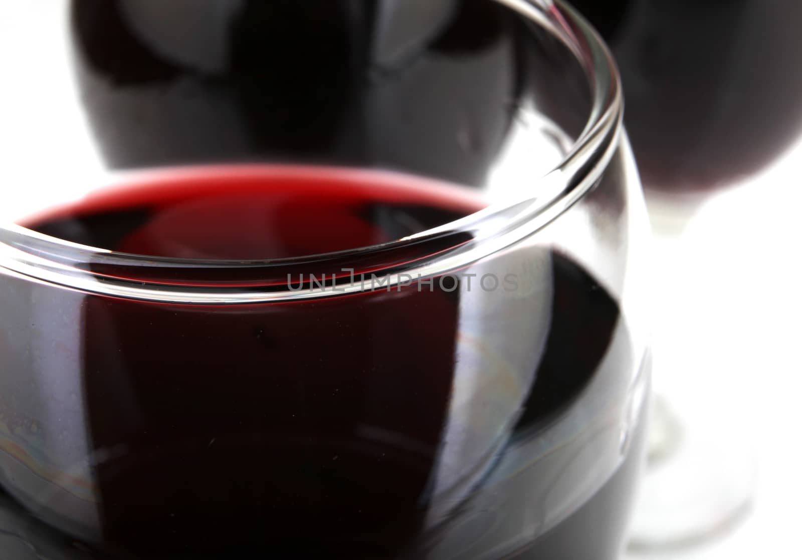 Red Wine On White Background