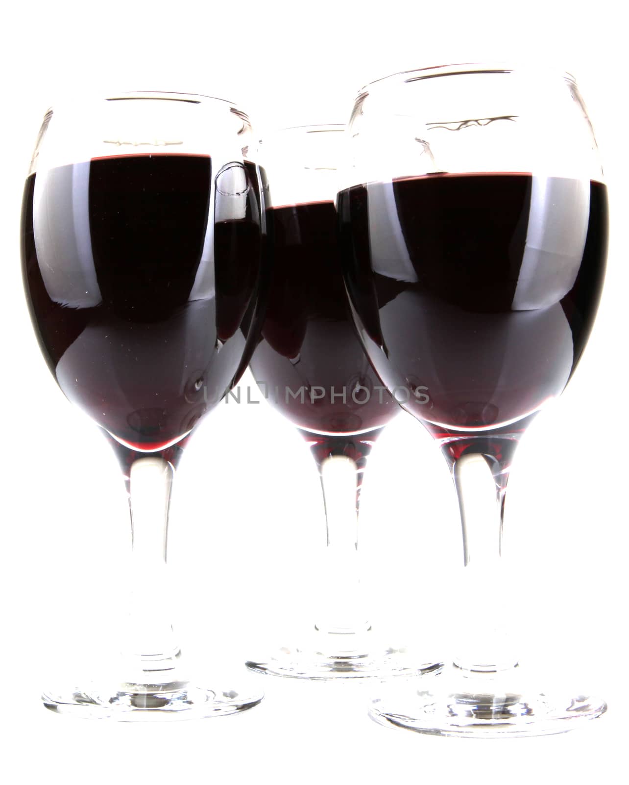 Red Wine On White Background