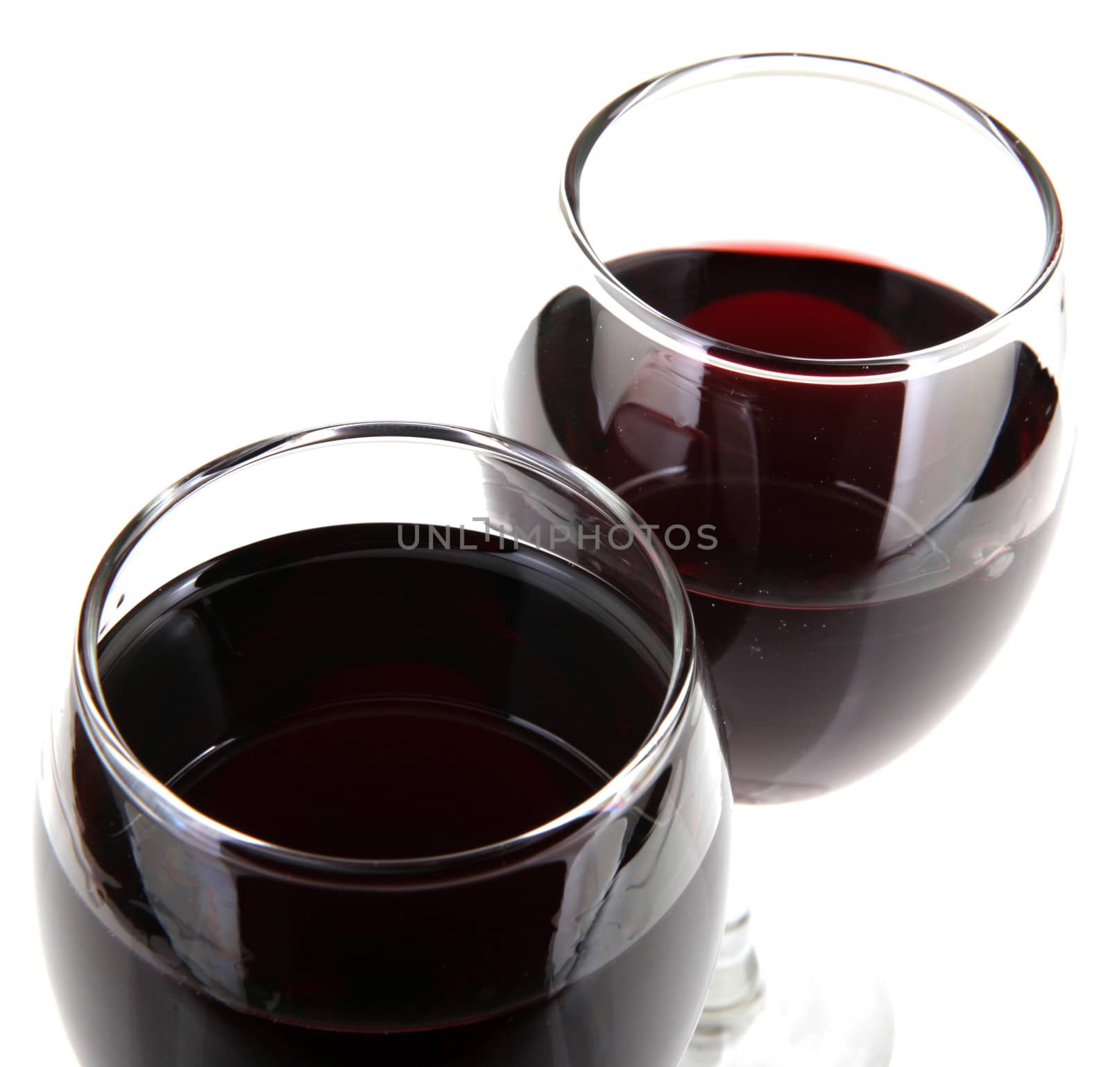 Red Wine On White Background