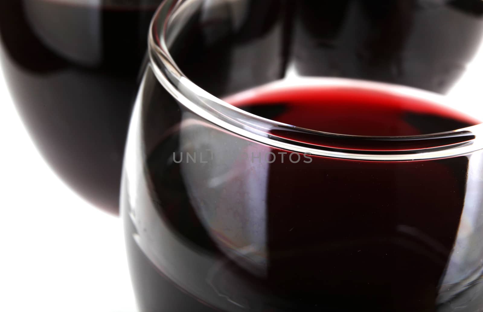 Red Wine On White Background