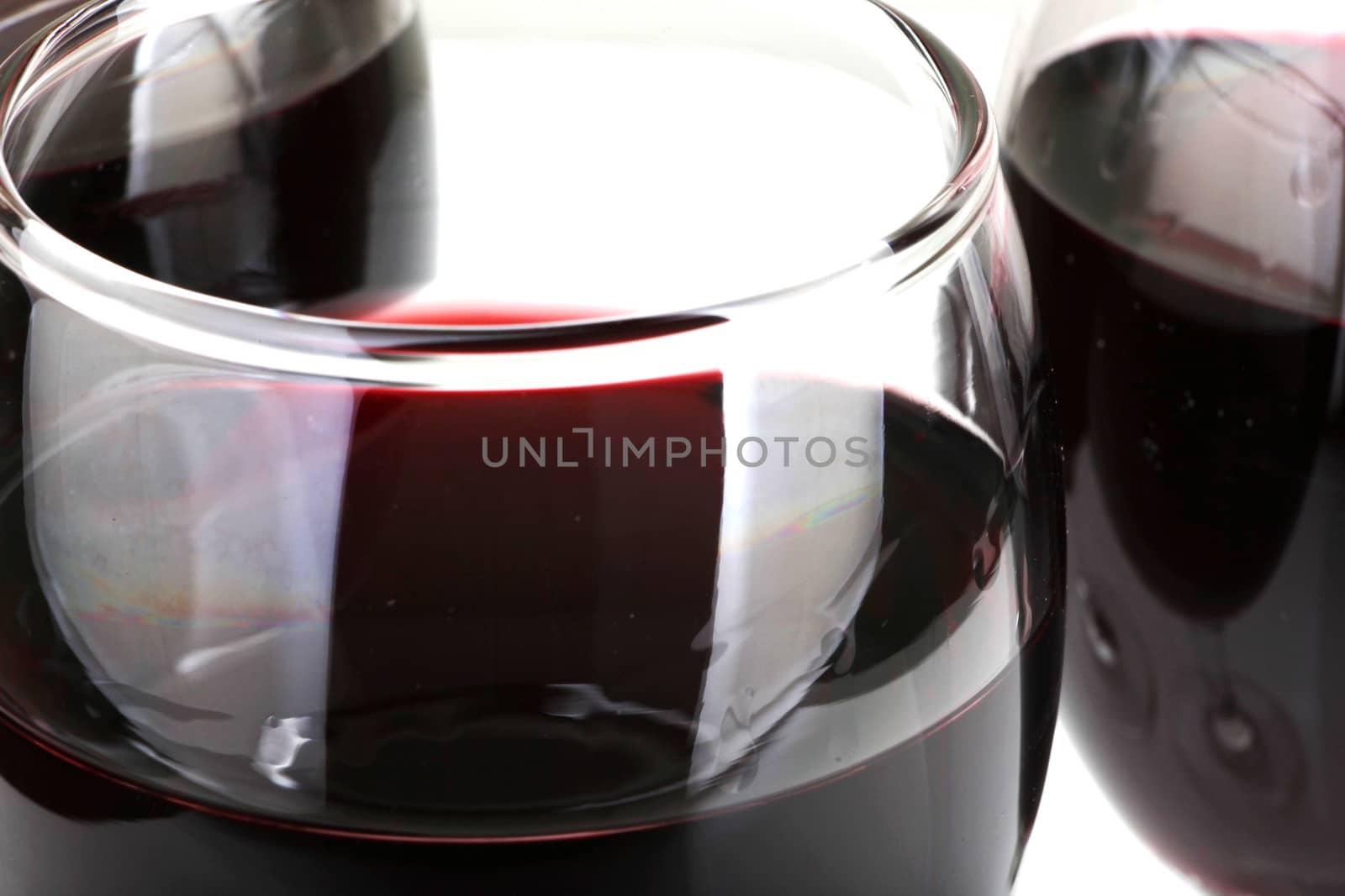 Red Wine On White Background