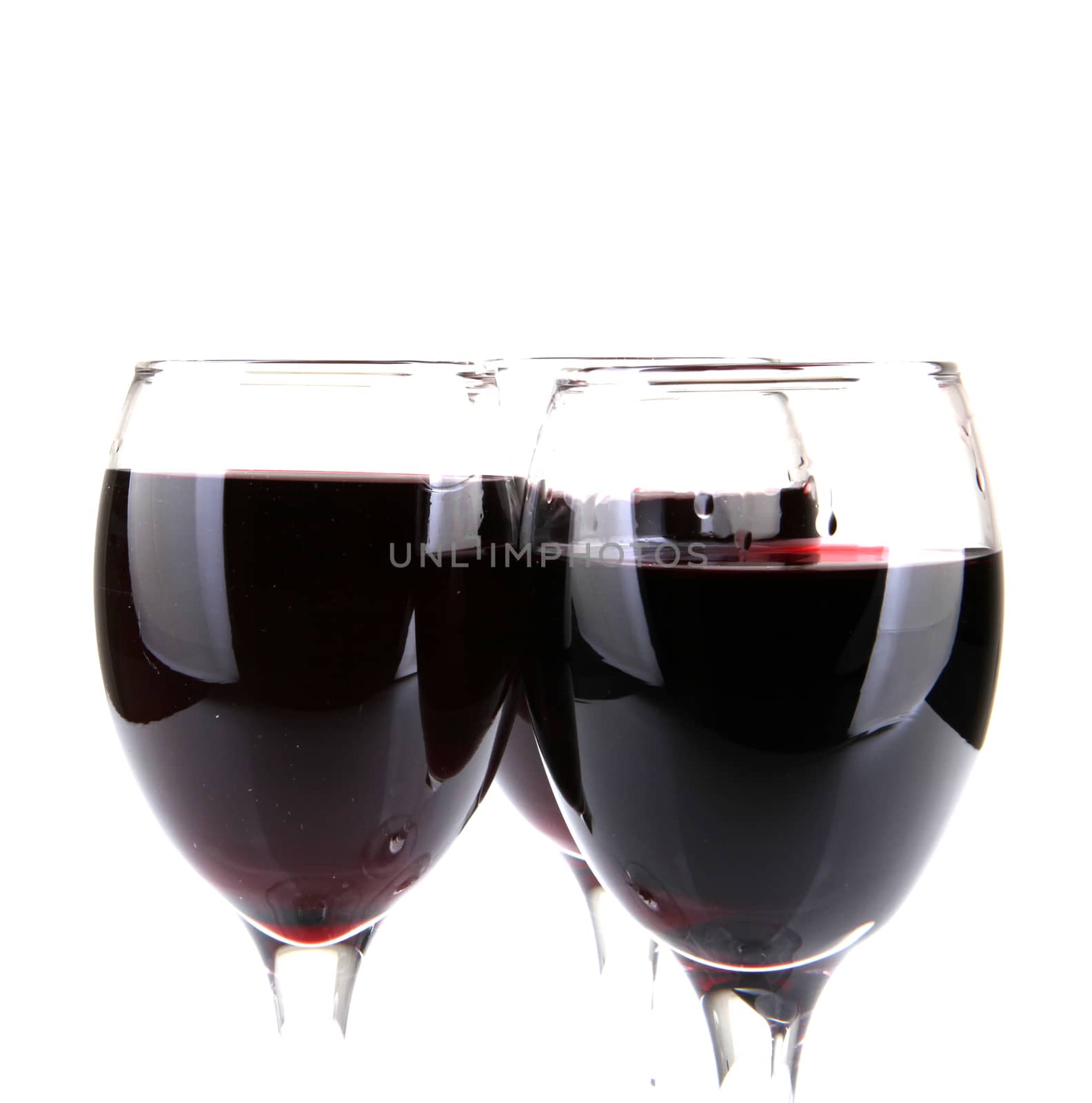 Red Wine On White Background