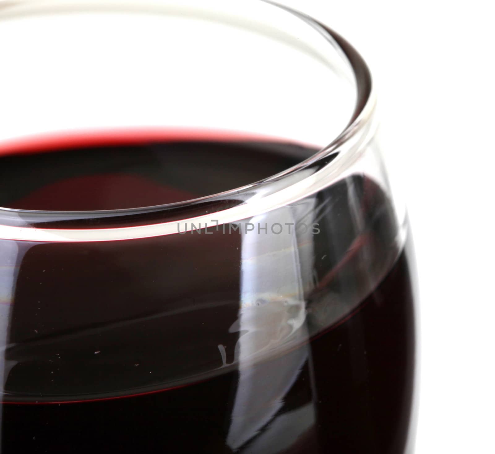 Red Wine On White Background