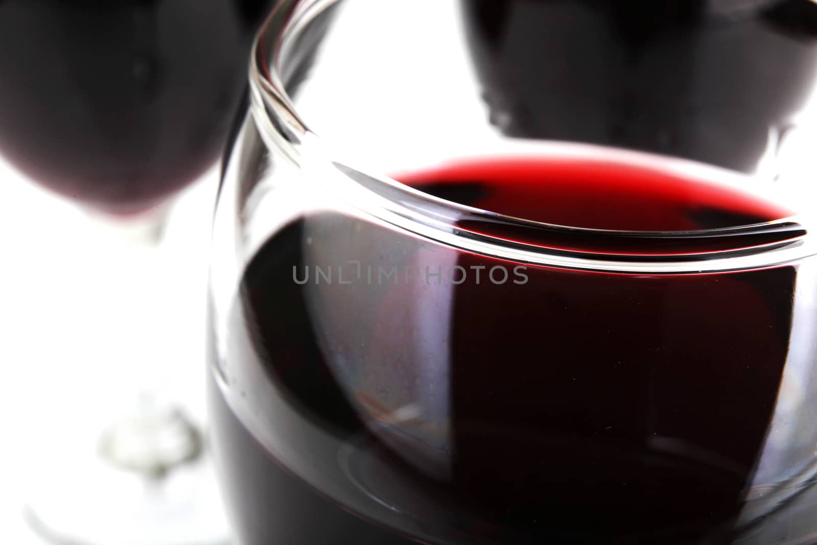 Red Wine On White Background