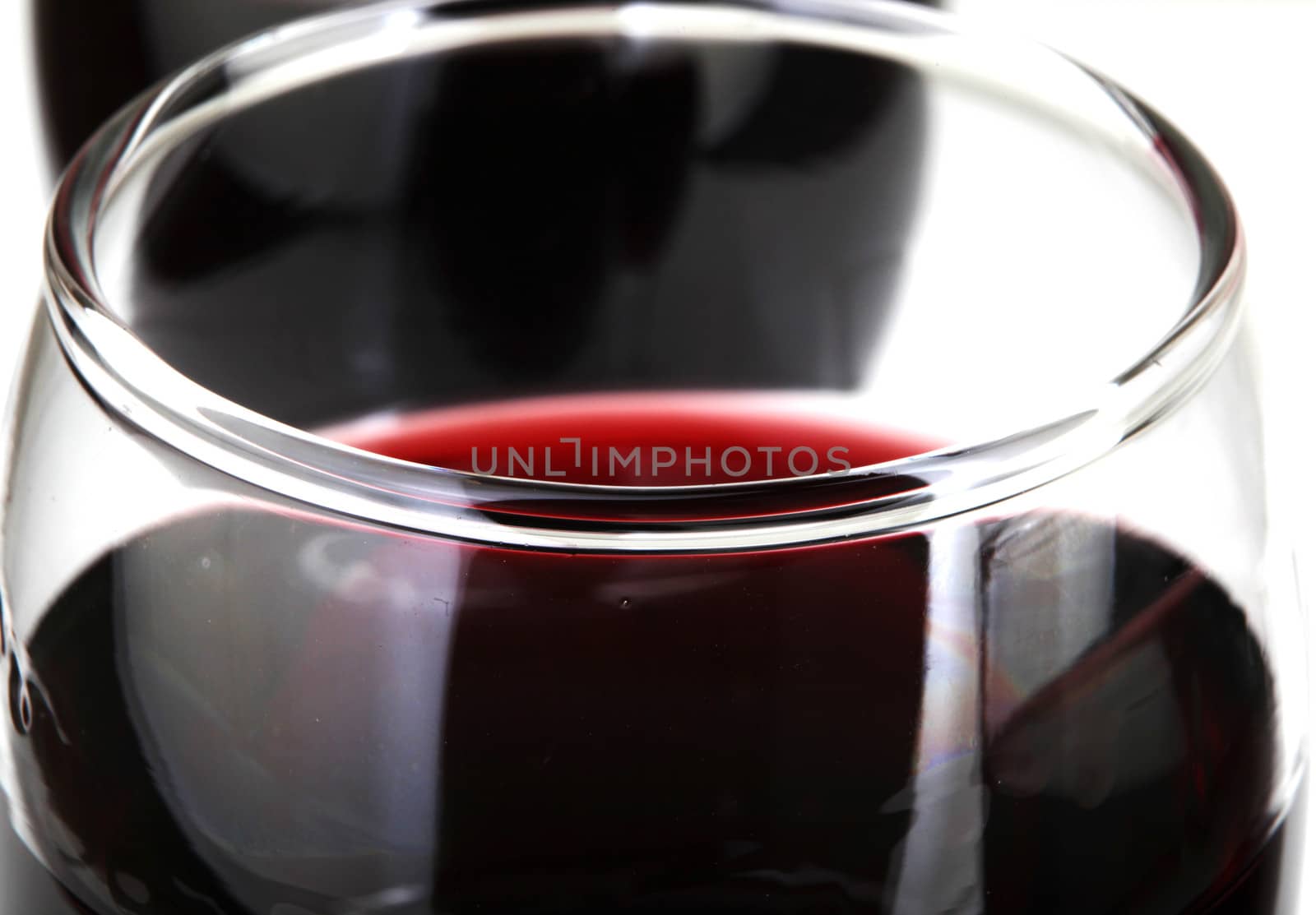 Red Wine On White Background