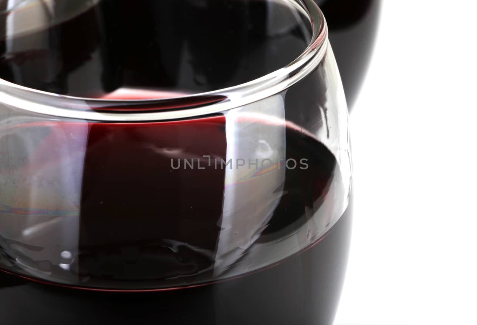 Red Wine On White Background