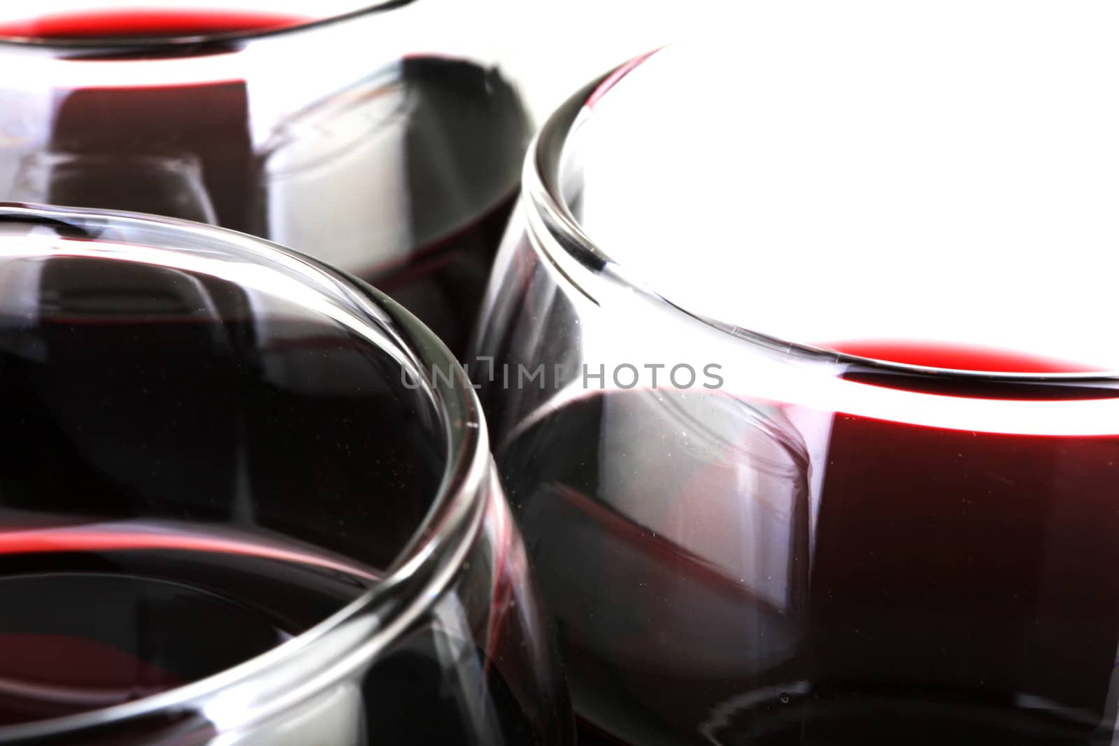 Red Wine On White Background