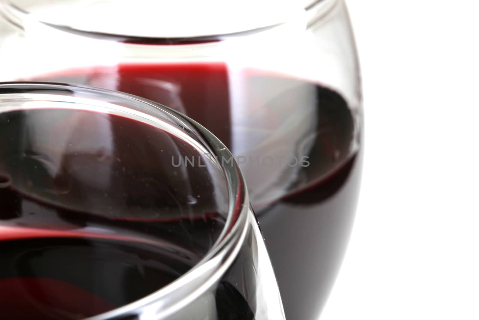 Red Wine On White Background