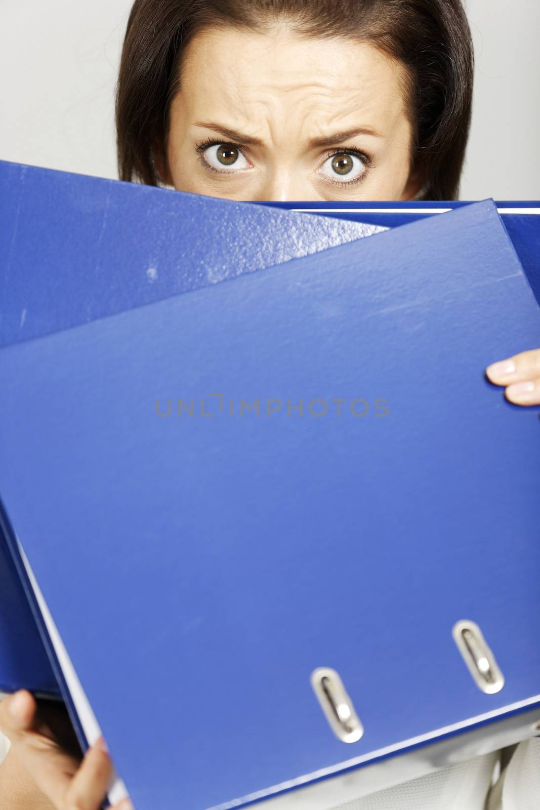 Woman with folders by studiofi