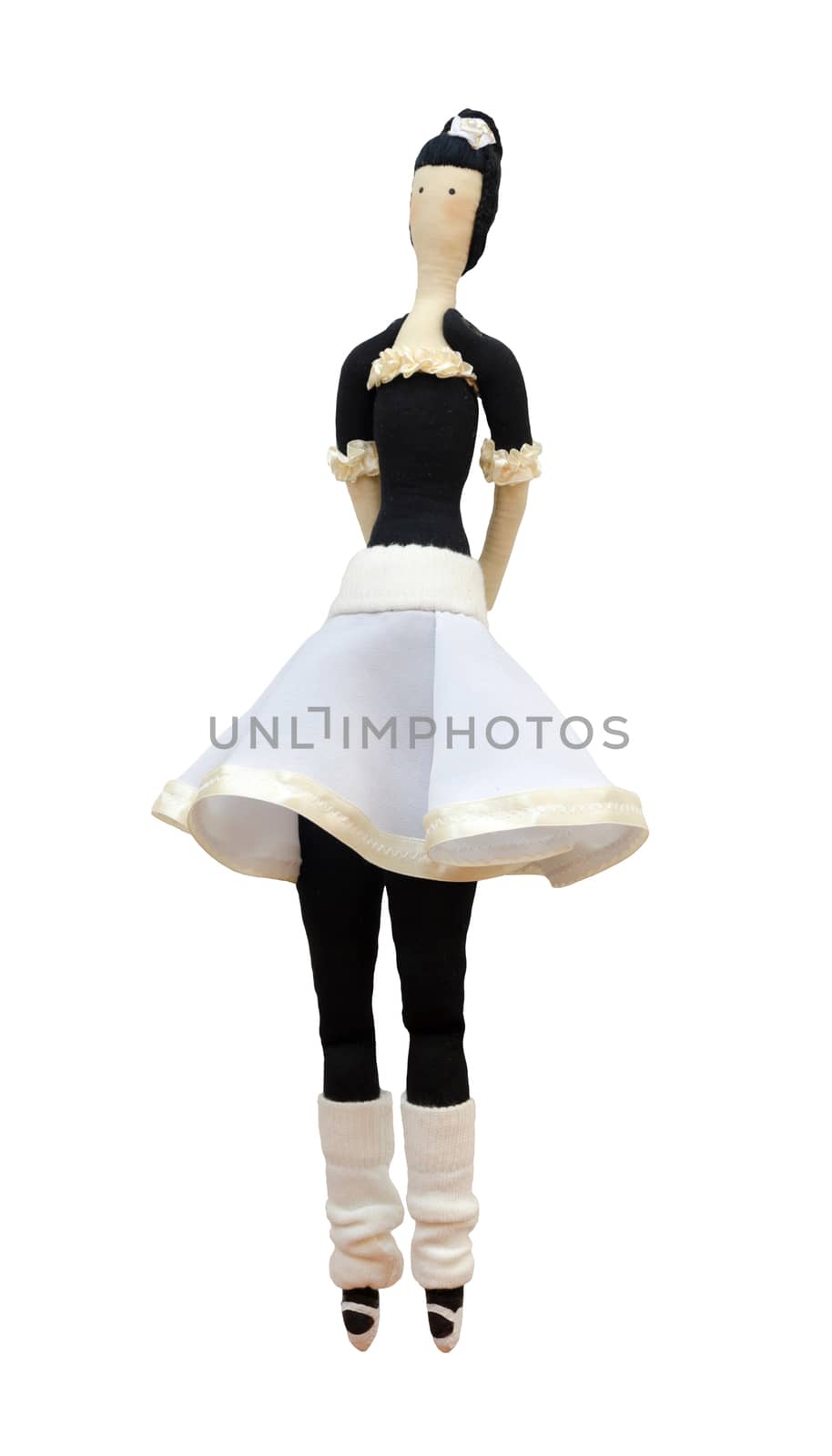 The FS-Handmade isolated doll ballerina in white skirt
