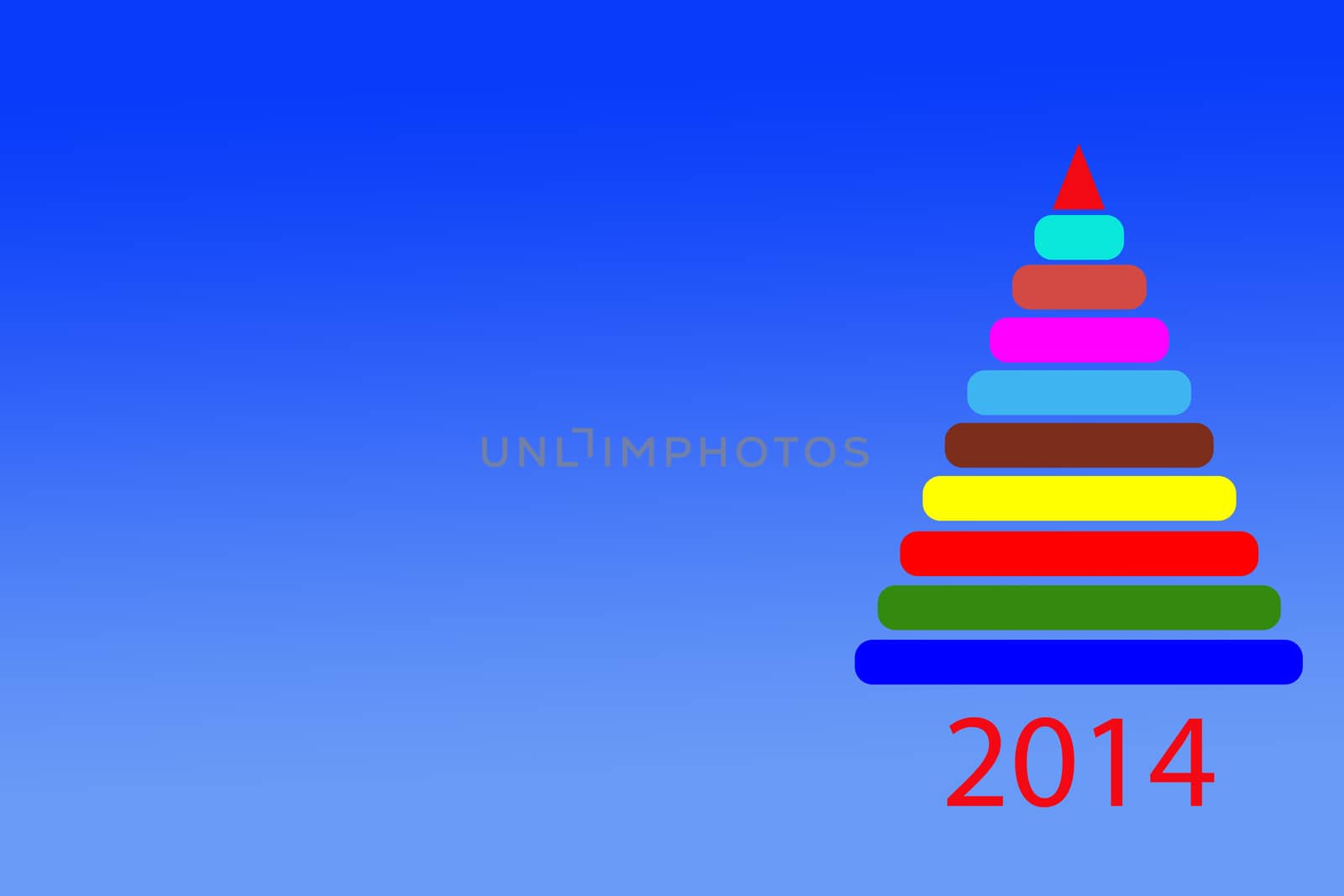 colored tree pyramid