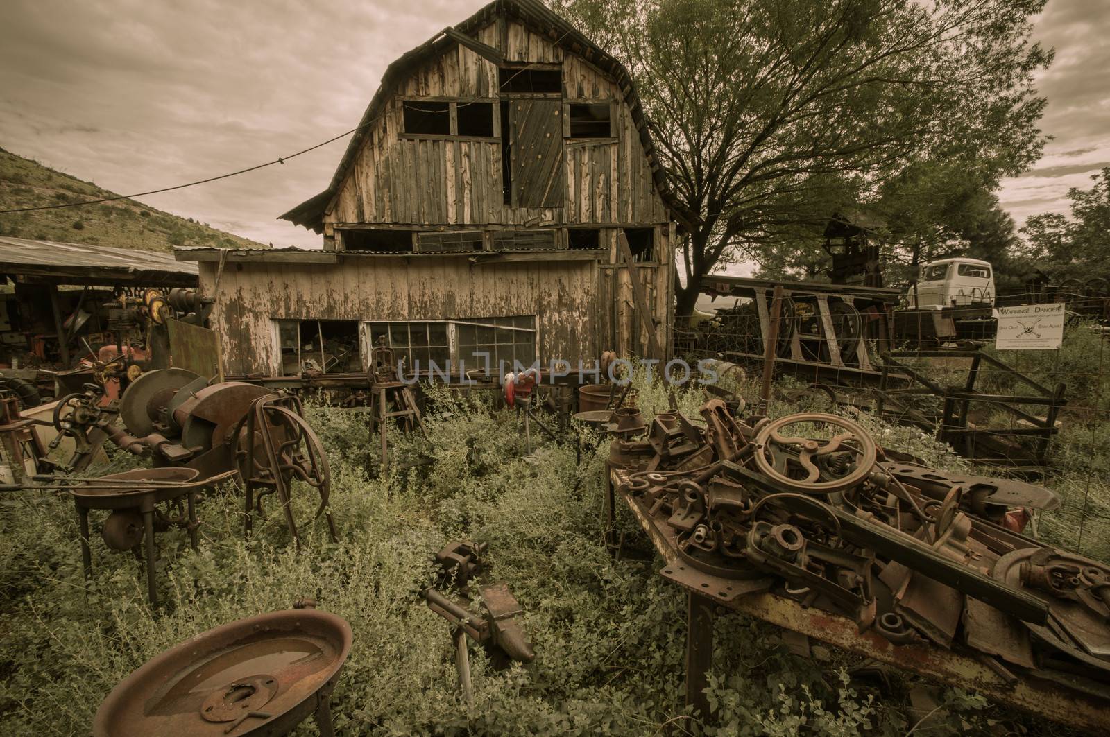 Jerome Arizona Ghost Town western house and trash