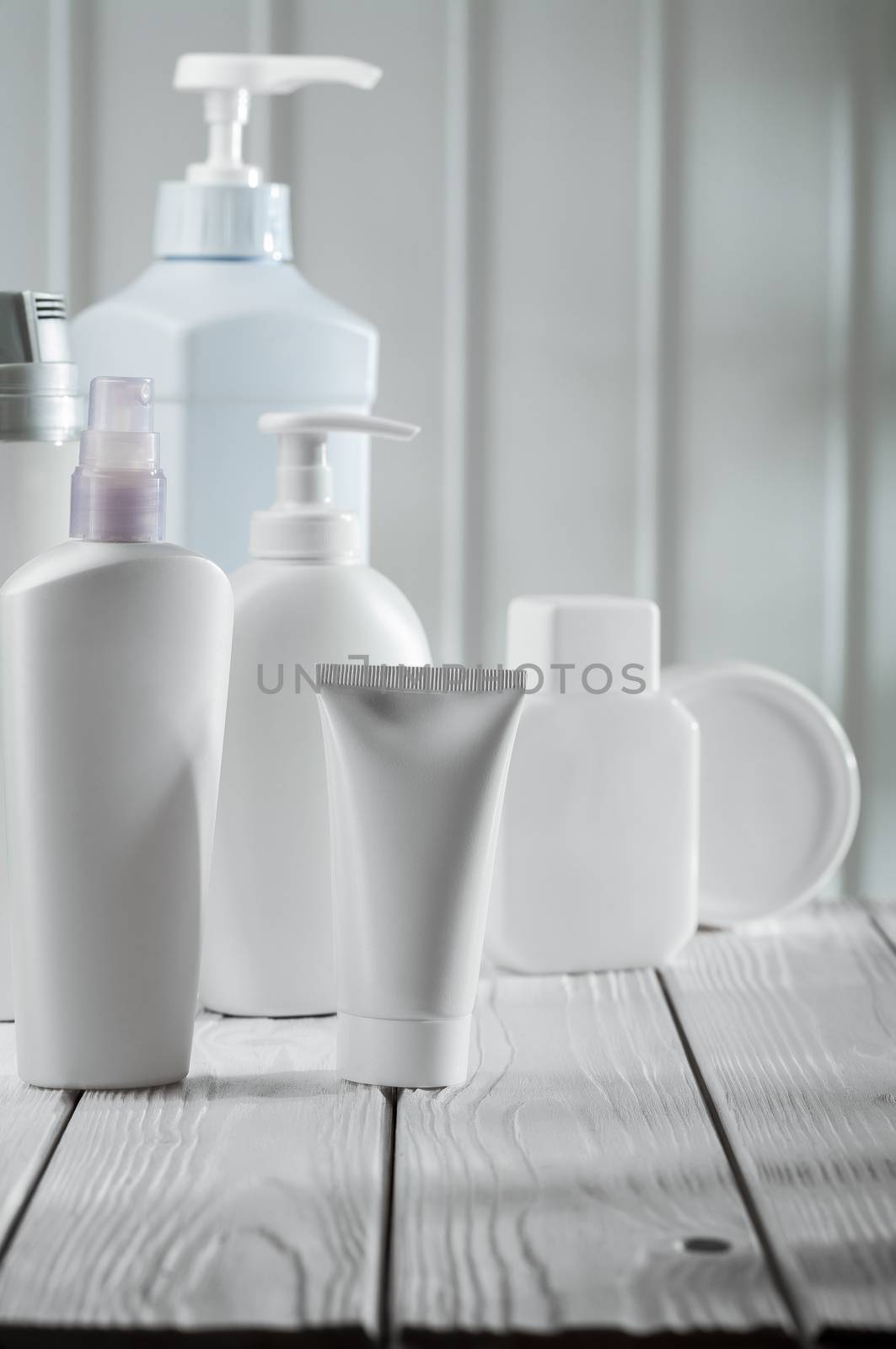 big composition of skincare objects by mihalec