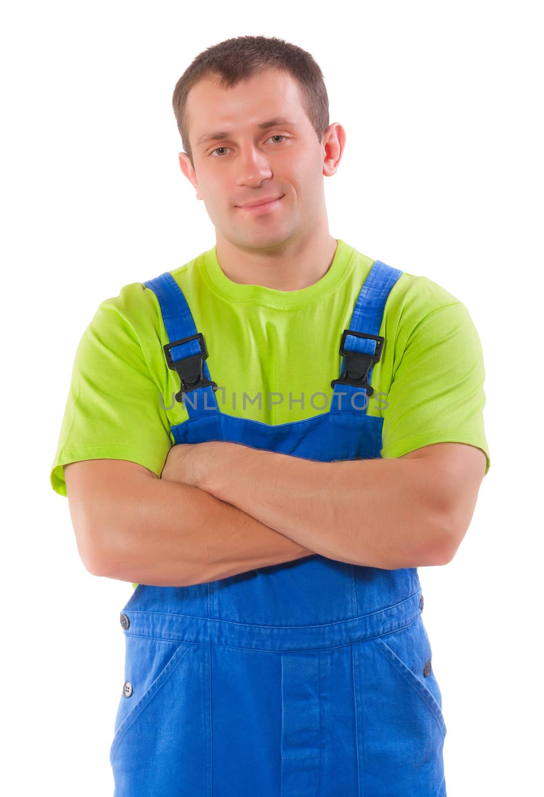 worker with crossed arms
