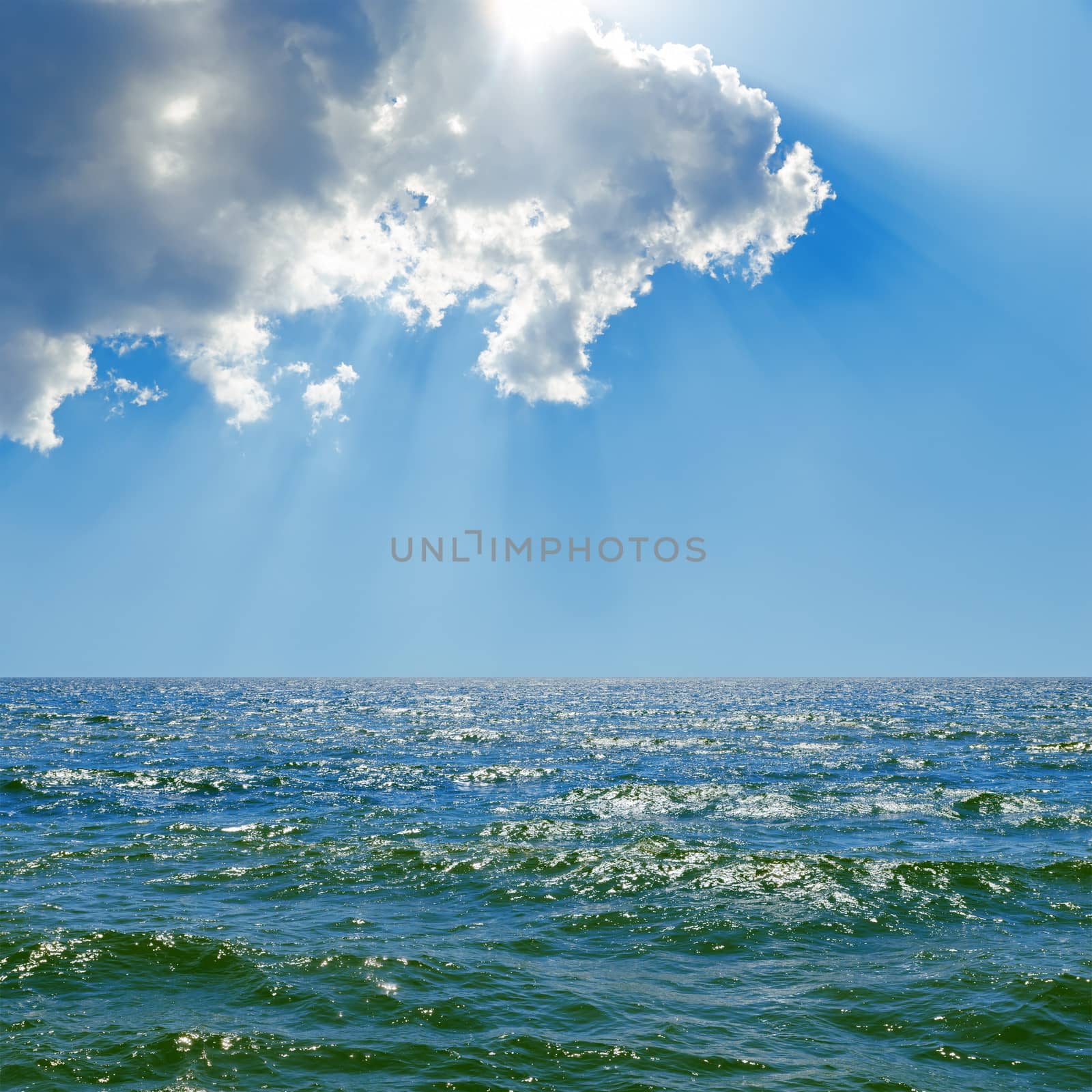 cloud in blue sky over sea