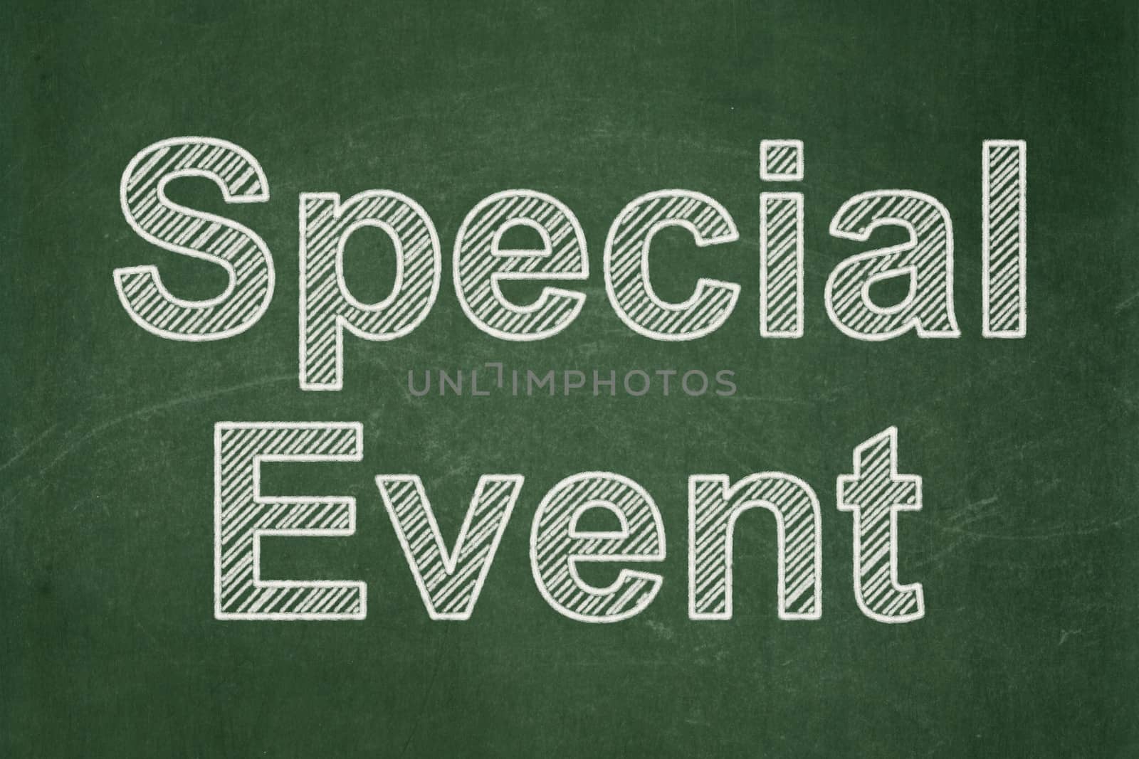 Business concept: Special Event on chalkboard background by maxkabakov