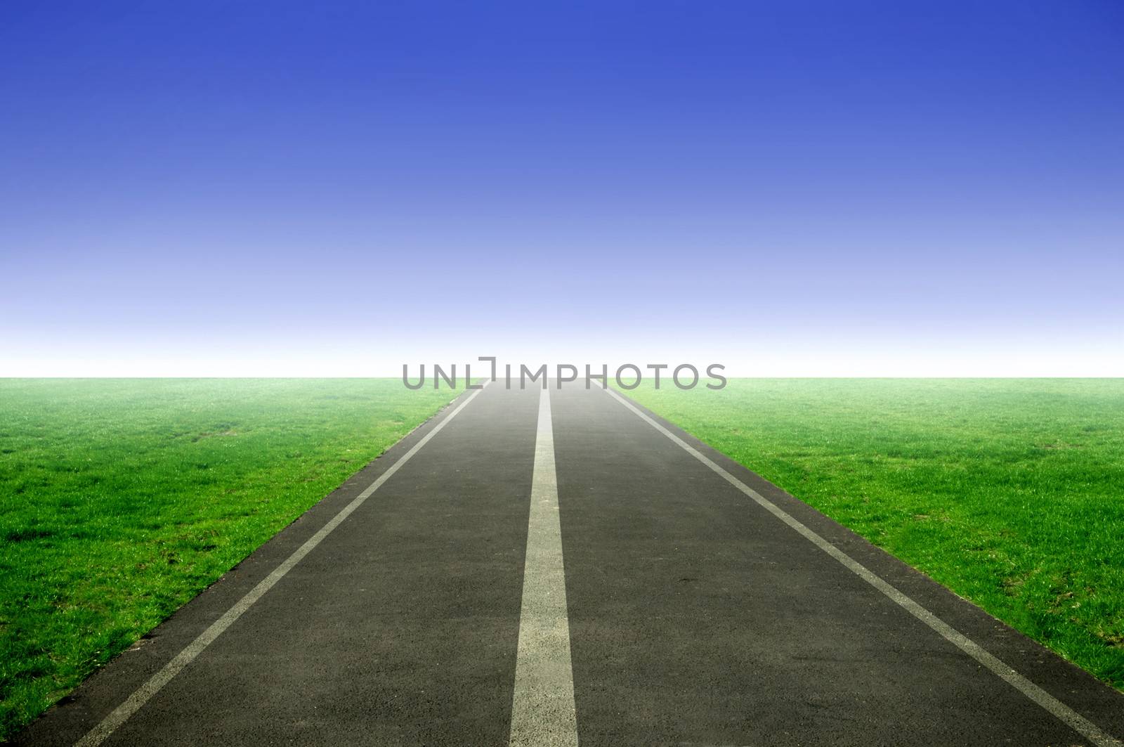 Open road leading towards the horizon 