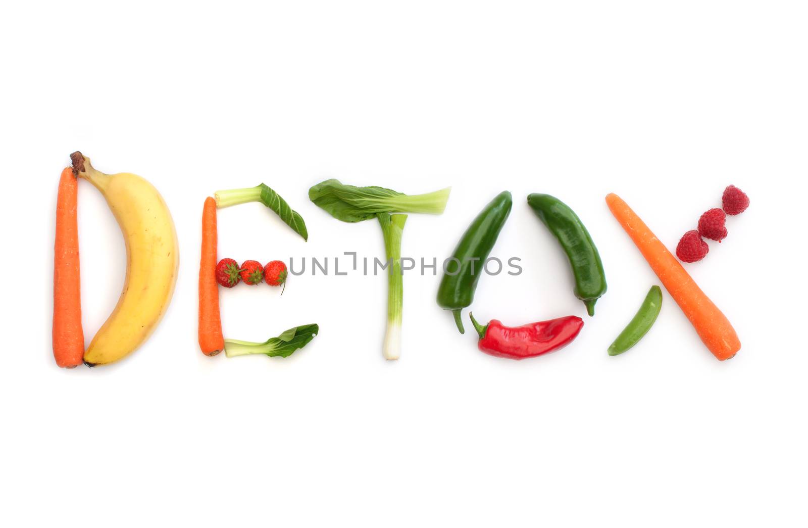 Detox spelt using fruits and vegetables 