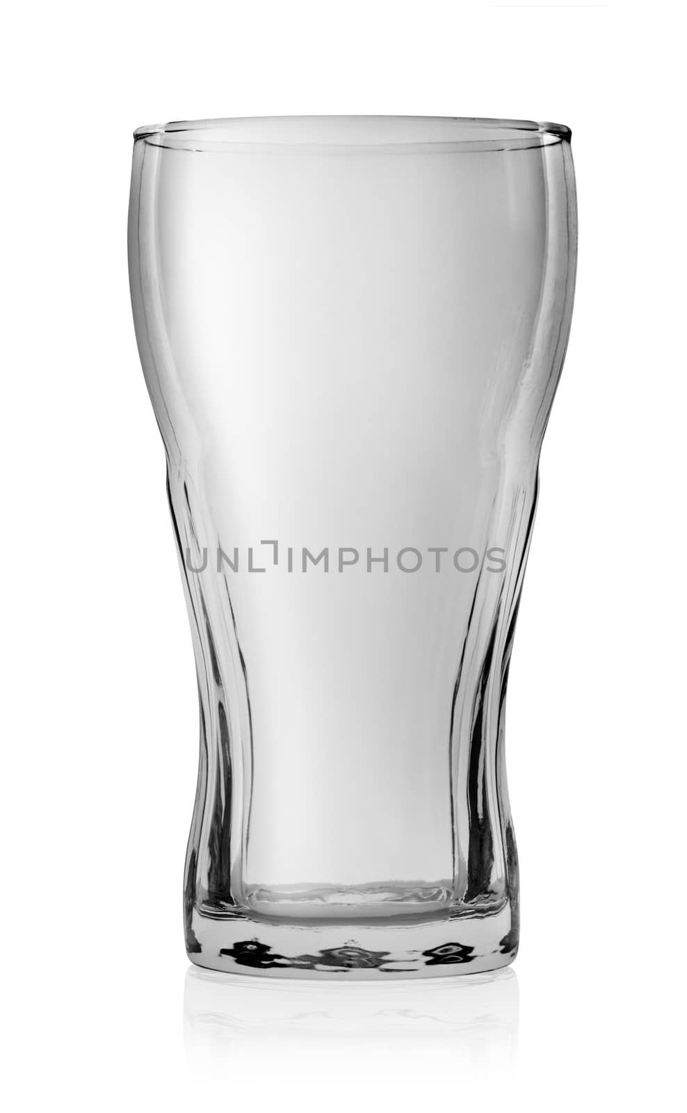 Empty glass for cola isolated on a white background