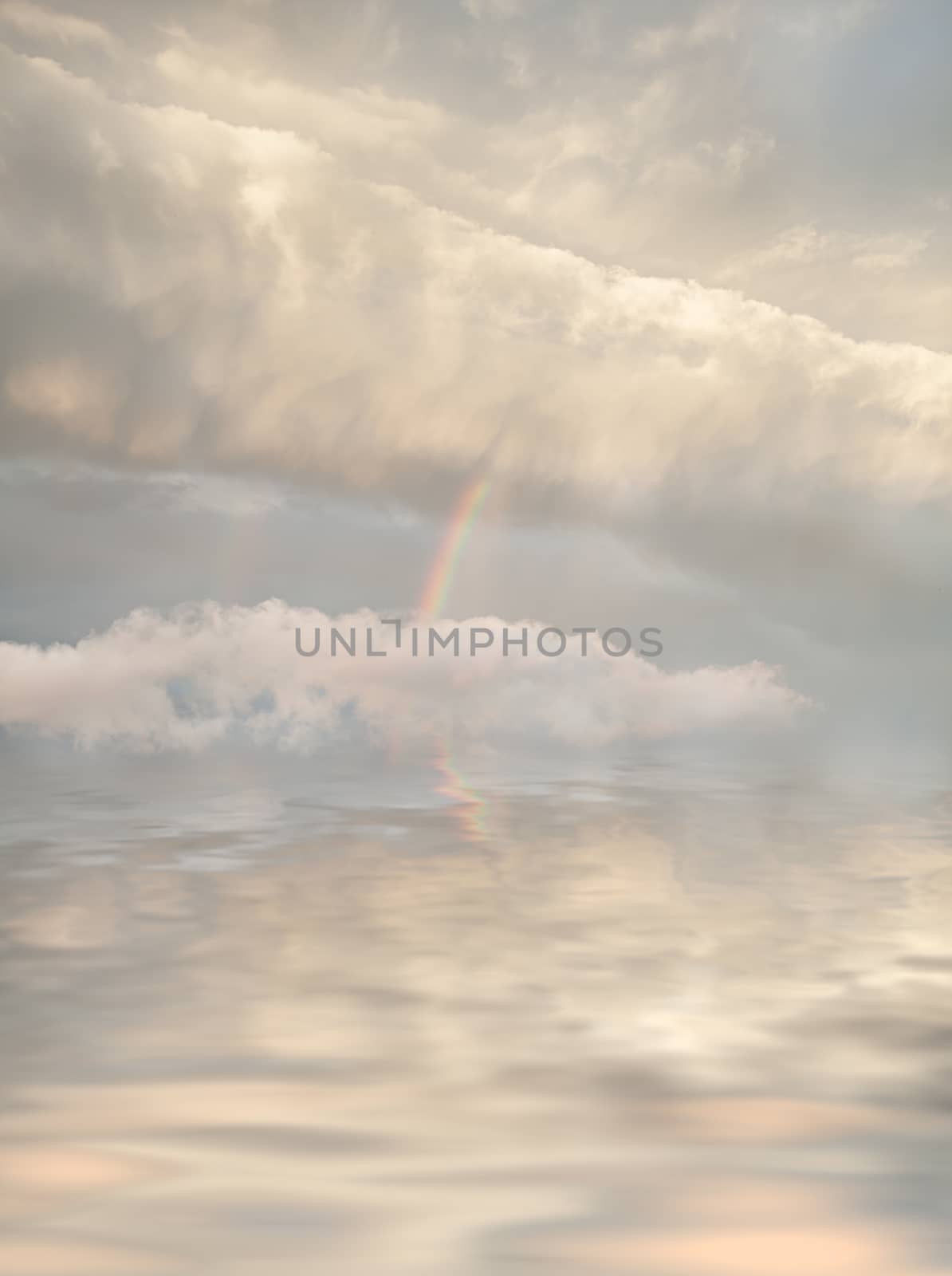 An image of a beautiful clouds and water reflection background