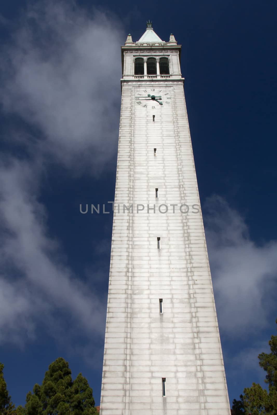 BERKELEY, CA/USA - June 15: Historic Sather Tower overlooking the University of California at Berkeley is the third largest bell tower in the world. June 15, 2013.