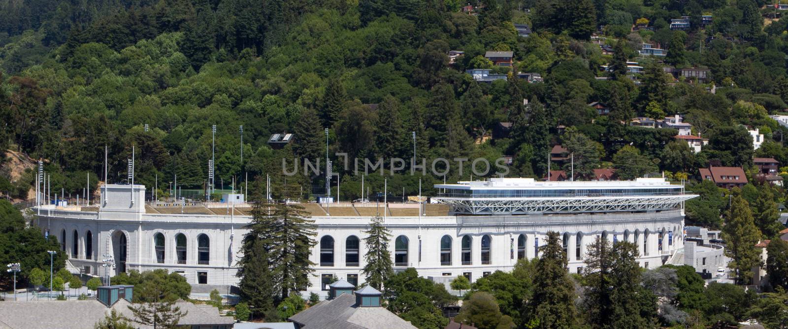 BERKELEY, CA/USA - June 15: Panorama of Historic California Memorial Stadium on the campus of University of California at Berkeley is on the National Register of Historic Places . June 15, 2013.