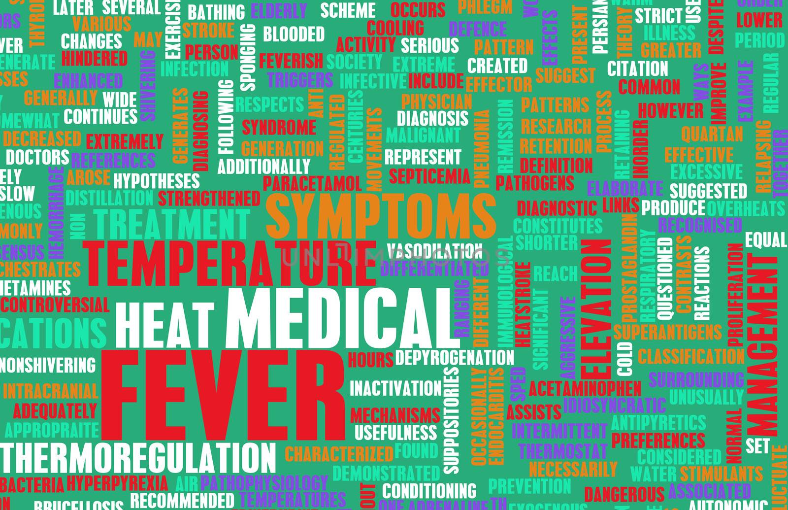 Fever Concept as a Medical Pyrexia Art