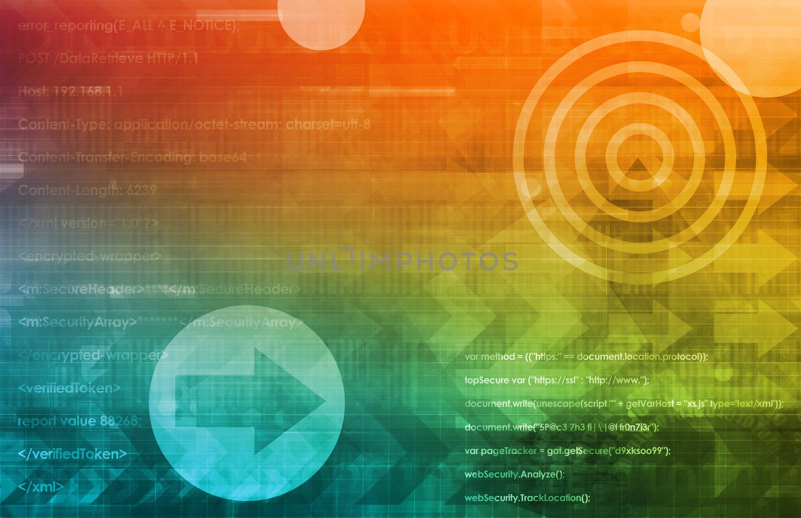 Technology Services on World Map Digital Art